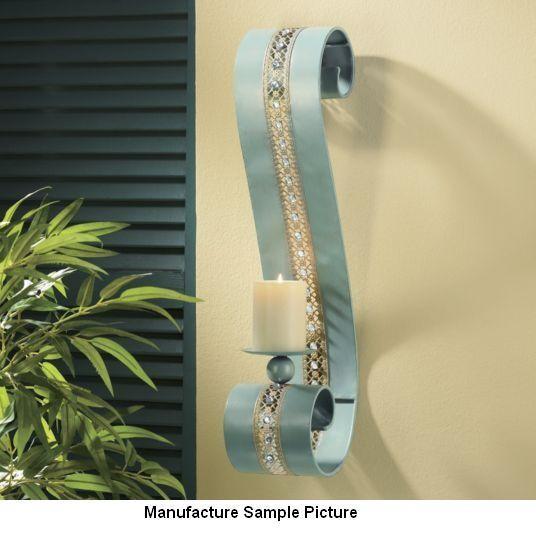 lot 30 image: Aqua Wall Sconce - Swooping curves ...