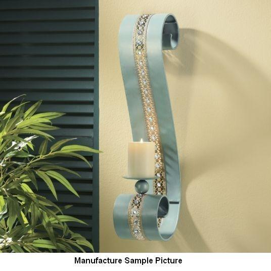 lot 31 image: Aqua Wall Sconce - Swooping curves ...