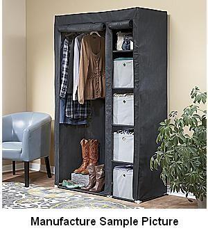 lot 36 image: Five Shelf Canvas Closet - Get valu...