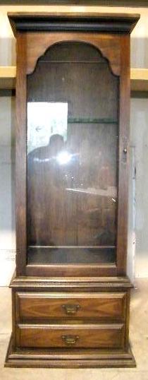 lot 5 image: #40 Gun Cabinet - Castilian dark pe...
