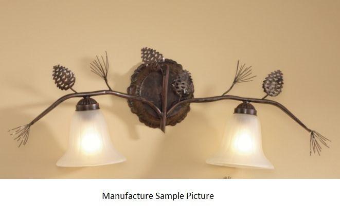 lot 63 image: Designers Wall Lamp - Metal lamp w...