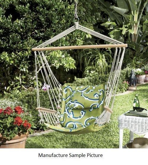 lot 66 image: GSSC Hanging Hammock Chair - Green,...