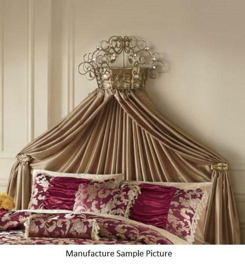 lot 72 image: Gold Bed Crown with Crystals - ...