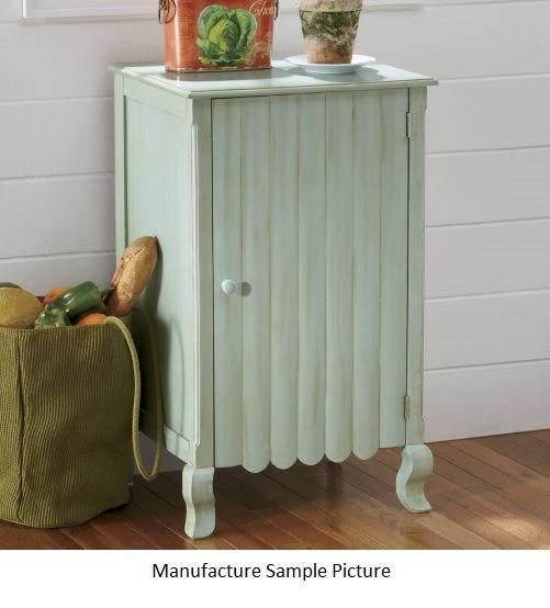 lot 86 image: Single Door Side Cabinet - Green - ...
