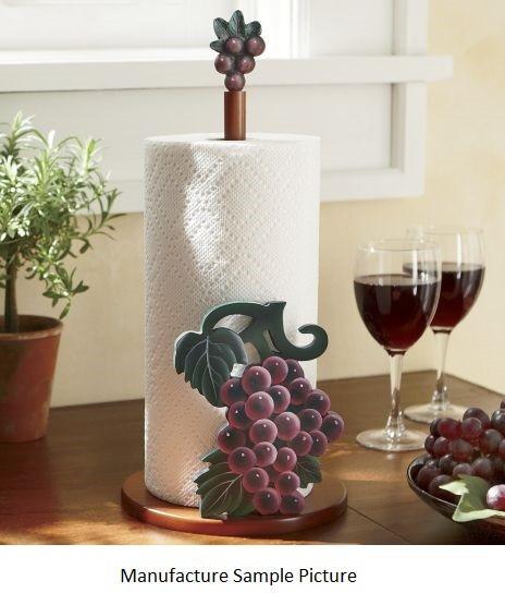 lot 93 image: Grape Paper Towel Holder -&nbspPlu...