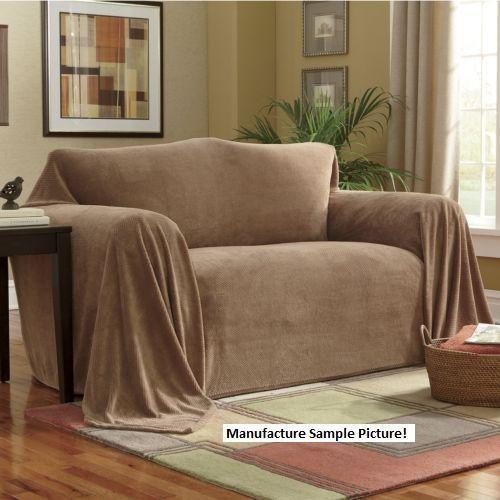 lot 99 image: Brown Slip Cover for Sofa - Super s...