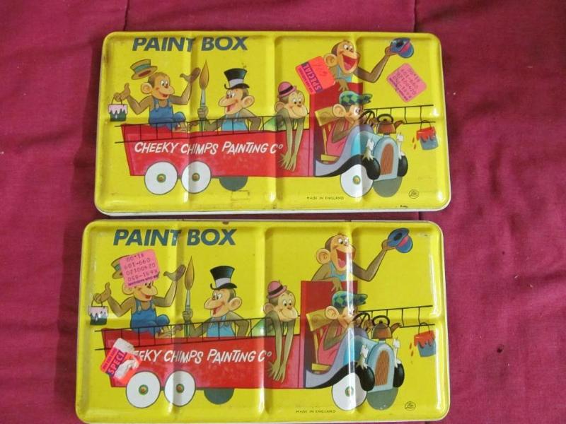 lot 130 image: Cheeky chimps Paint Box - 2...