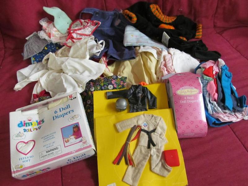 lot 167 image: Large Selection of Doll Clothes in ...