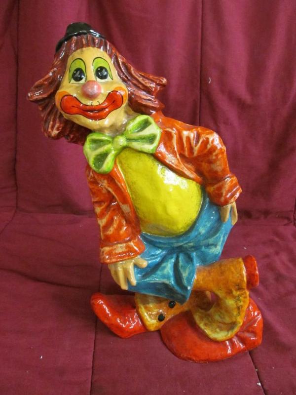 lot 174 image: Colorful Plastic Clown, 16" Ta...