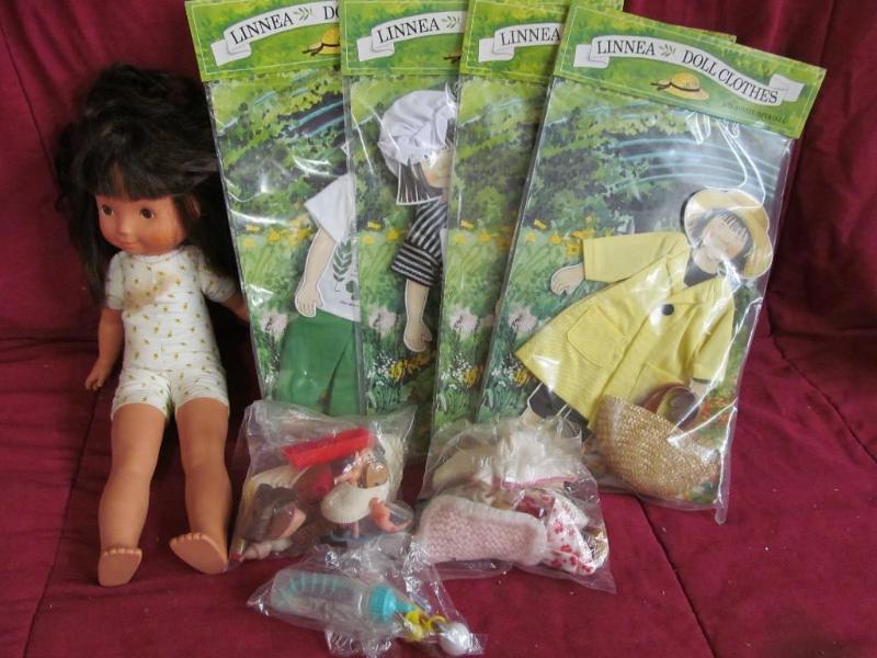 lot 185 image: Doll, Linnea Doll Clothes, Small D...
