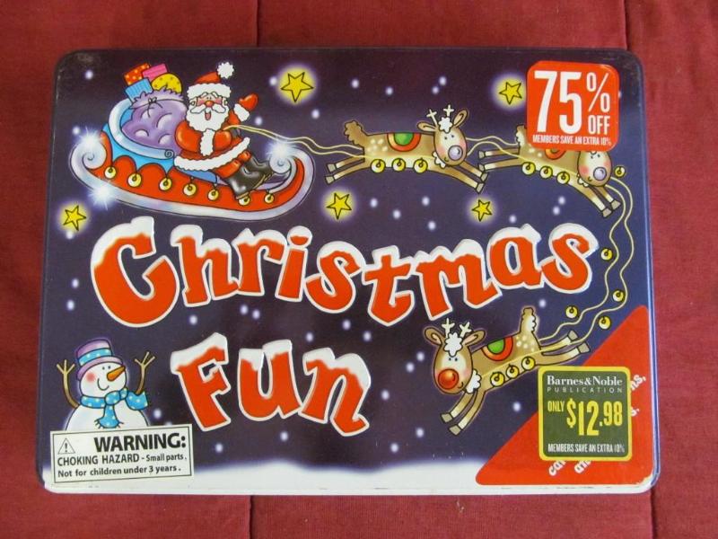 lot 227 image: Tin of Christmas Fun - Coloring Boo...