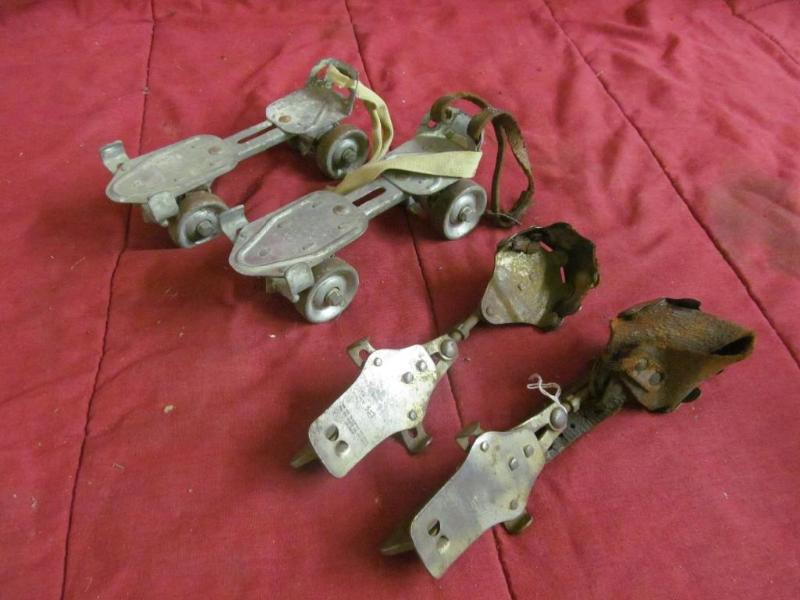 lot 24 image: Vintage Strap on Roller Skates and ...