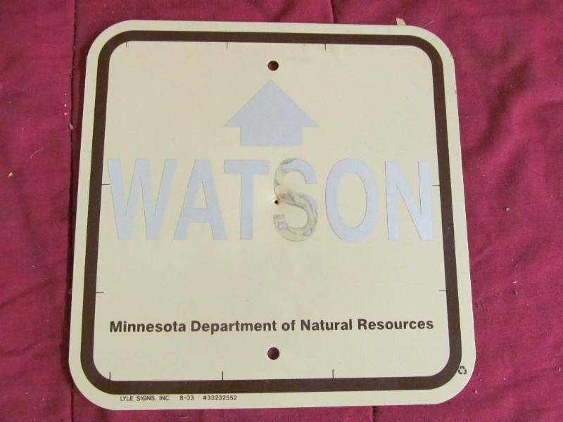 lot 36 image: Watson Sign 12" square...