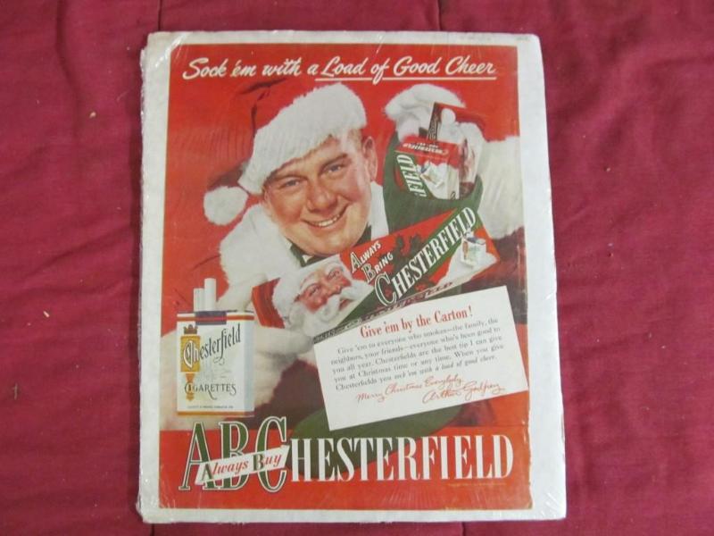 lot 39 image: Chesterfield Cigarette Advertising ...