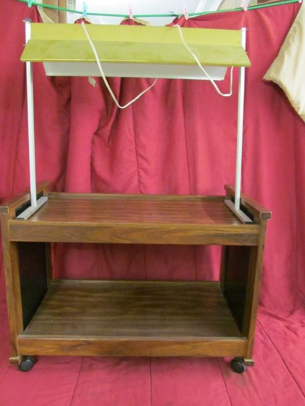 lot 42 image: Florescent Growing Light on a cart ...