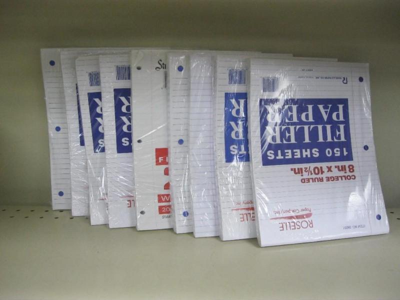 Lot Of New Filler Paper...
