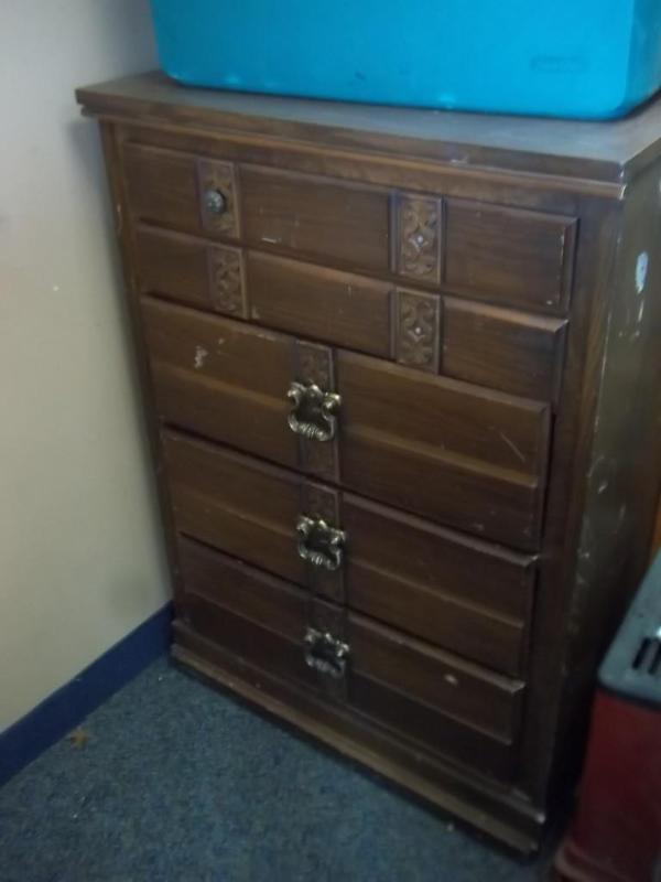 Tall Dresser Has Wear...