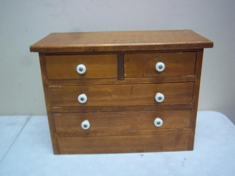 Small Vintage Wood Box With Drawers...