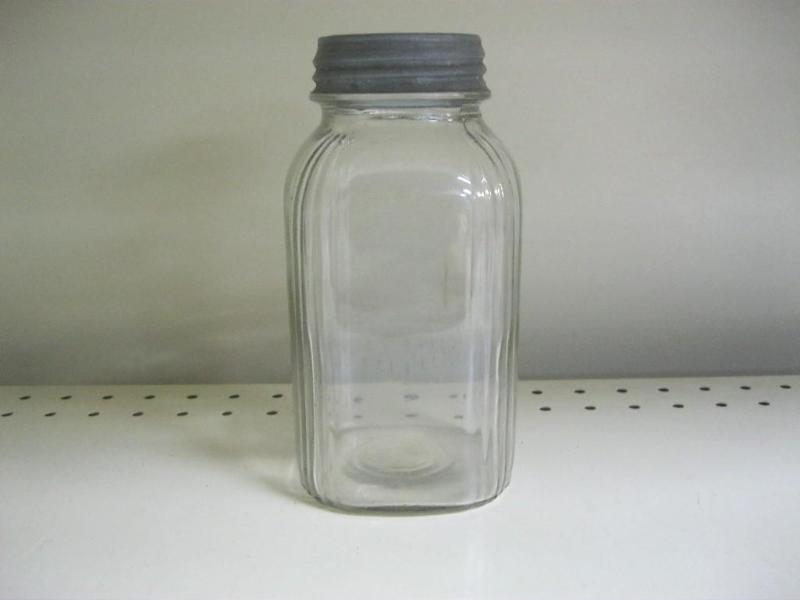 Large Vintage Mason Jar With Zinc B...