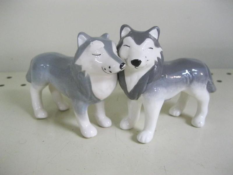 Pair Of Dog Salt And Pepper Shakers...