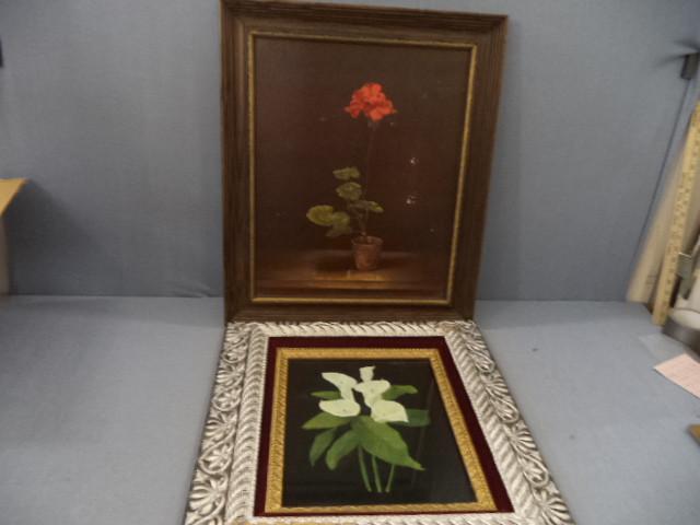 lot 73 image: 1800s Original Oil on Velvet