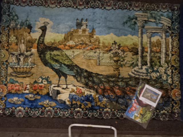 lot 84 image: Woven Peacock Tapestry
