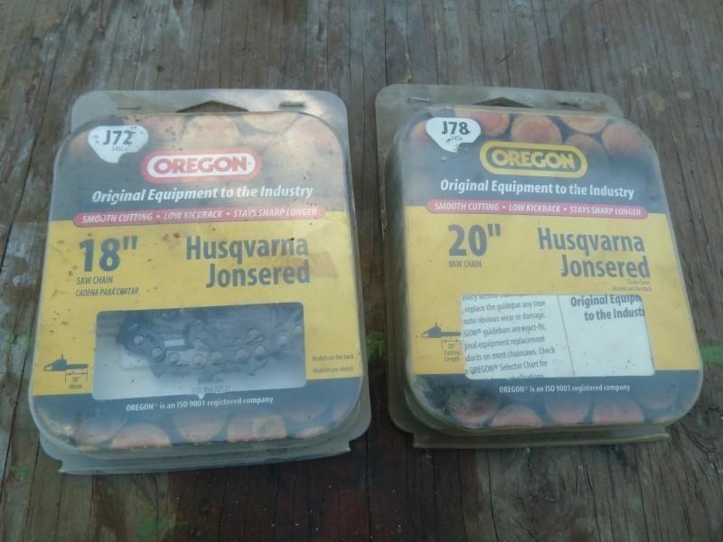 lot 60 image: Oregon Chain Saw Chains 18" &...