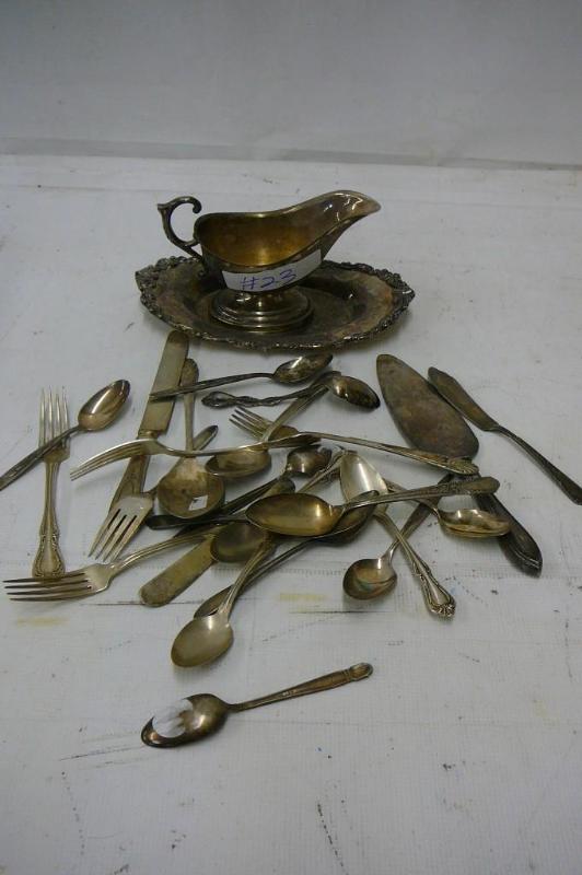 Roger Silver overlaid silverware an...