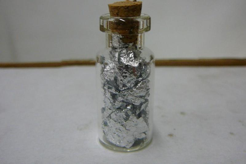 1 Vial of silver flakes 1-14 long ...