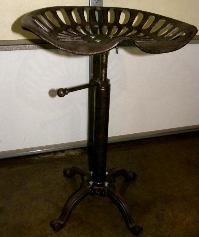 Farmhouse Tractor Adjustable Stool,...