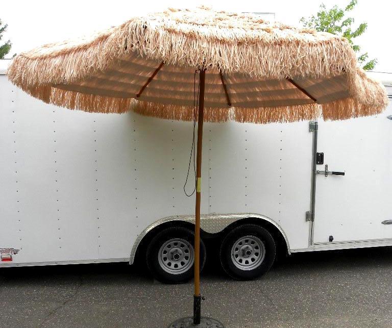 9 Thatched Tiki Umbrella, 1 12&qu...