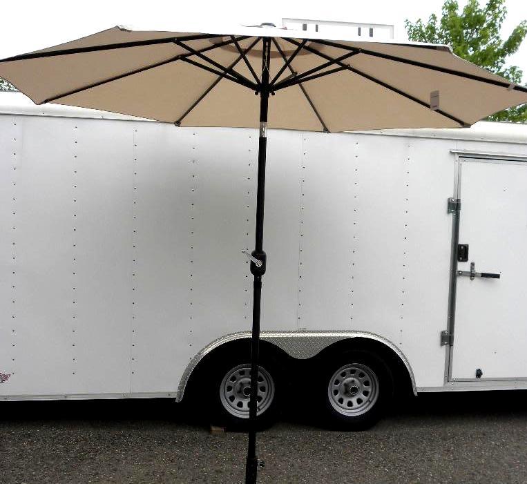 9 foot Deluxe Market Umbrella, brow...