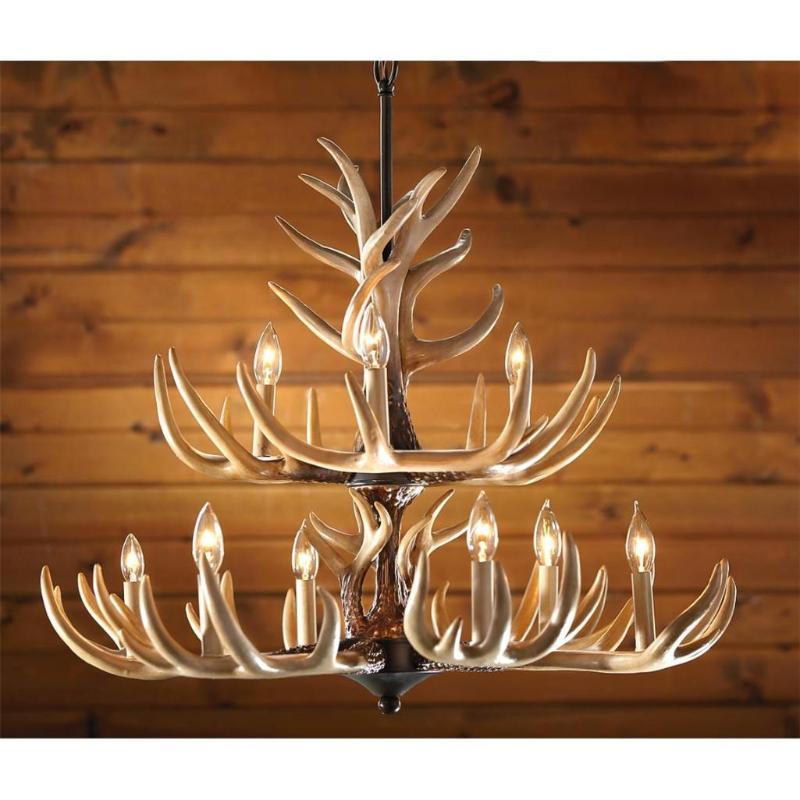 Castle Creek 9 Light Antler Chandel...