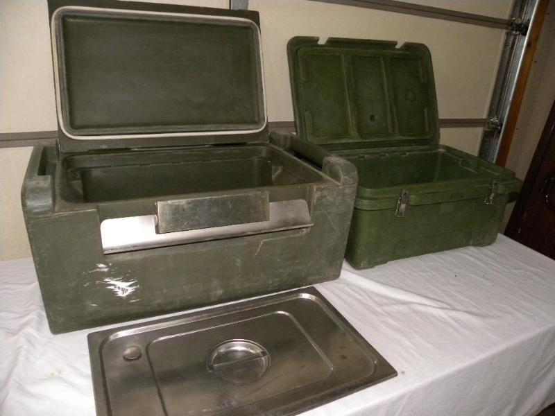 Pair of U.S. military food coolers,...