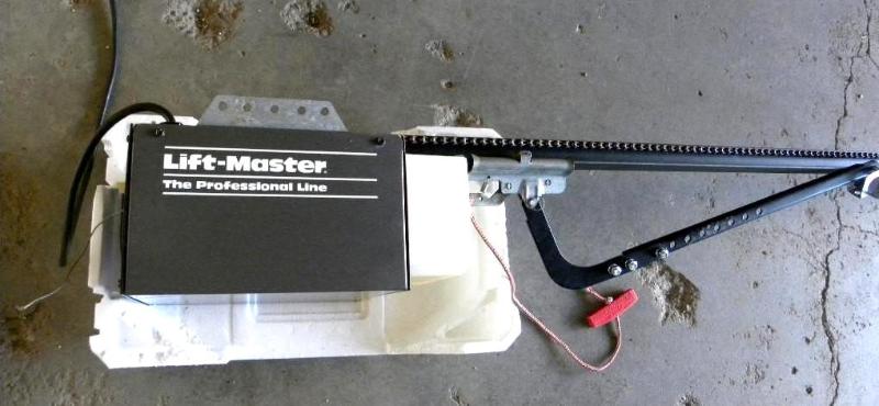 Lift Master 12 hp garage door open...