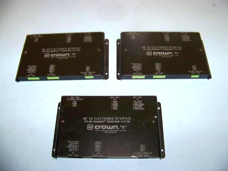 lot 28 image: (3) Crown, MB100, Electronic Power Interface and Switcher Devices