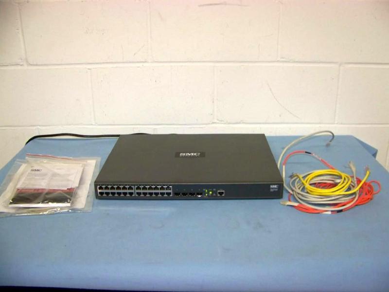 lot 74 image: SMC Networks, Tiger Stack II, 24-Port 101001000 Managed Switch