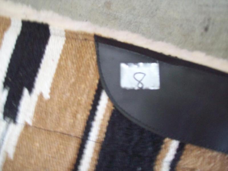 Saddle blanket item 8...