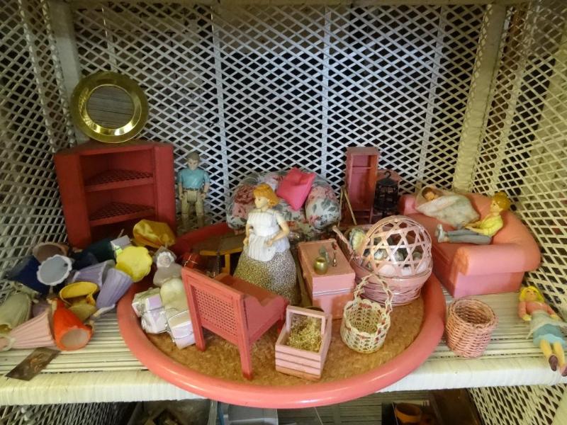 Misc. Pink Furniture with Misc. Dol...