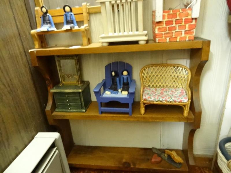 Wood Shelf Unit with Misc. DcorAcc...