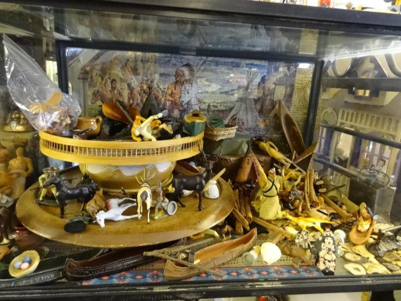 Aquarium with Native American Scene...