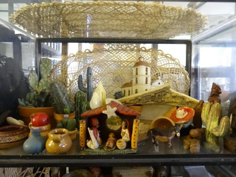 Aquarium with Native American Scene...