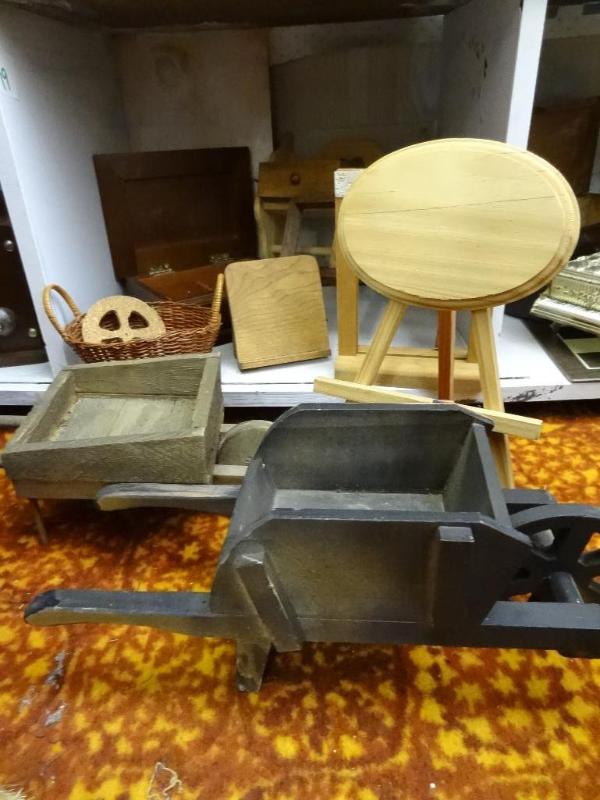 Wood Items Jewelry Box, Wheelbarro...