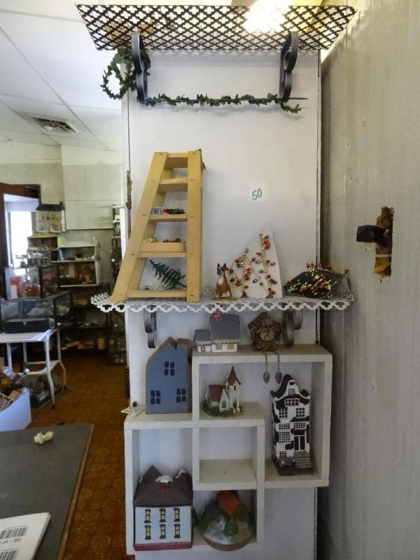 Shelves of Misc. Decorative Houses,...