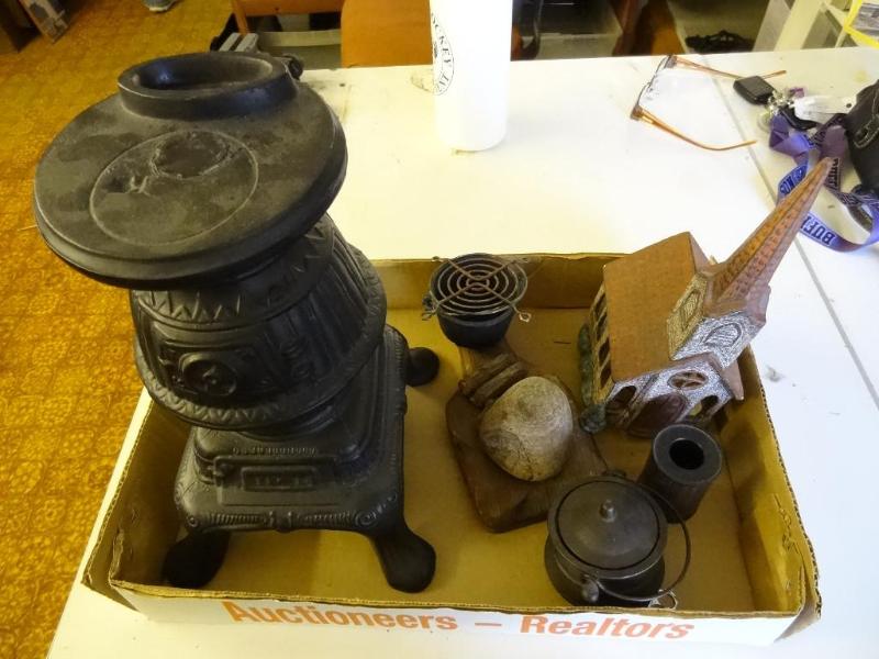 Church, Metal Pots and Pot Belly St...
