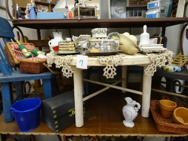 Doll Chairs &amp Table with Misc. ...