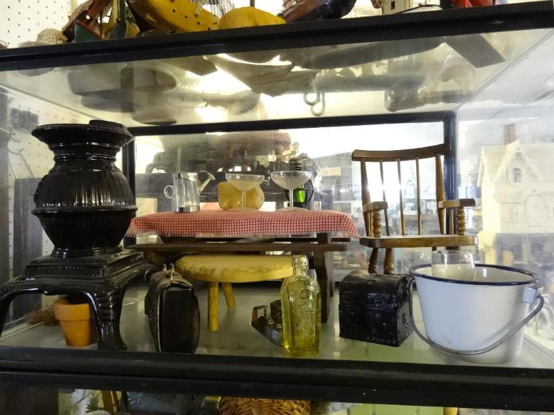 Pot Belly Stove, Wood Rocking Chair...