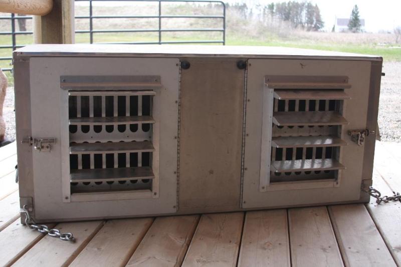 lot 1 image: Dog Box. Stainless steel inside and...