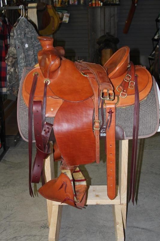 lot 2 image: Custom Made 16" Saddle. This s...