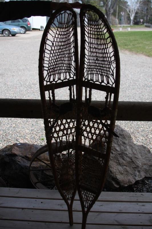 lot 56 image: Snow shoes ca 1940. Handmade in Wal...